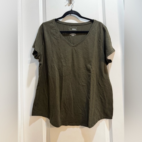 Sonoma Life &Style Green Vneck Everyday Tee XL Short Sleeves Armpit ToArmpit 23” - Picture 1 of 6